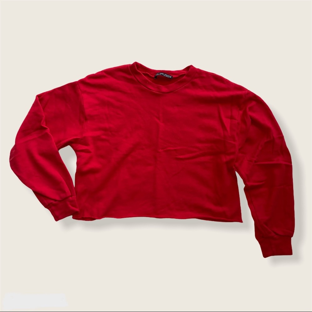 Cropped Long Sleeve Sweatshirt